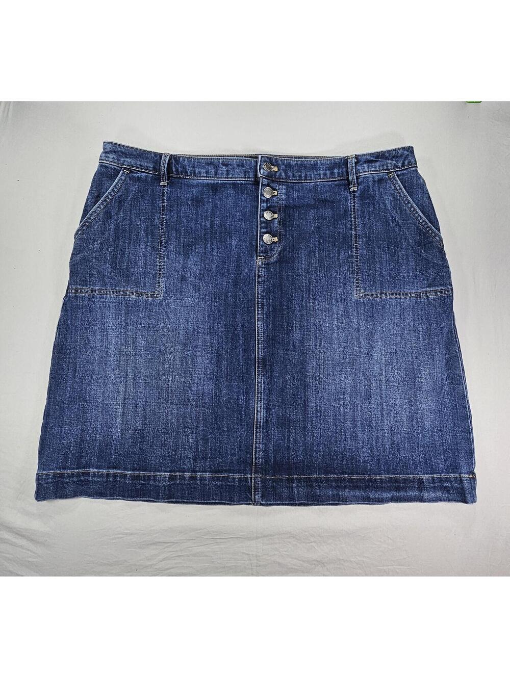 Talbots Plus Size Denim Skirt. Size 18